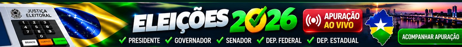 Eleições 2026 — Apuração ao vivo no Rondônia Atual