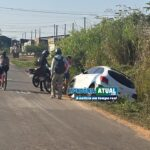 🚨 Carro quase vira ao parar em trecho sem acostamento na Rua Rondônia, em Ji-Paraná