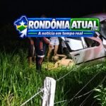 Na linha do Itapirema em Ji-Paraná carro capota e deixa uma pessoa ferida